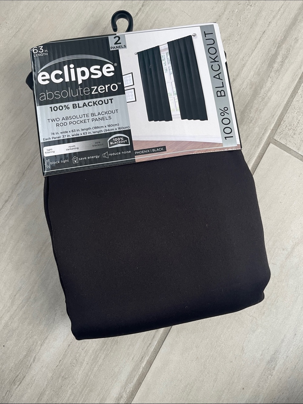 Pack of 2 blackout curtain panels